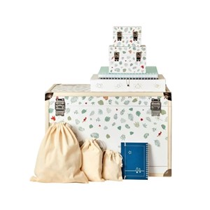 Coffret de naissance forêt renard - vert