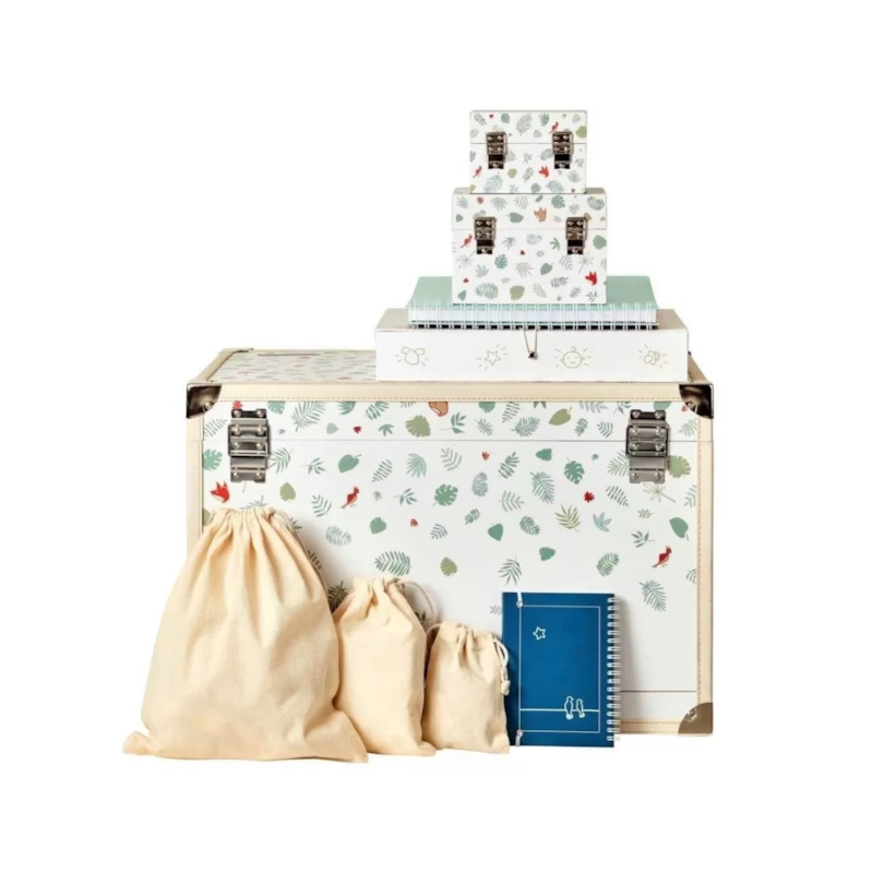 Coffret de naissance forêt renard - vert (Le Petit Pousse) - Image 1