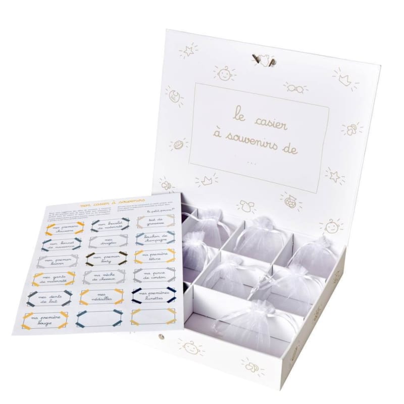 Coffret naissance étoiles - bleu jaune (Le Petit Pousse) - Image 2