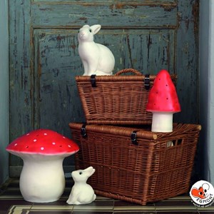 Lampe grand champignon rouge