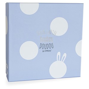 Doudou lapin bonbon bleu