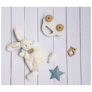Doudou lapin bonbon bleu