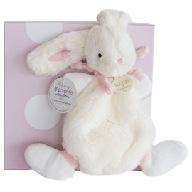 Doudou lapin bonbon rose