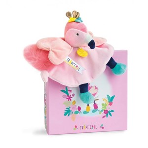 Doudou flamant rose 24 cm