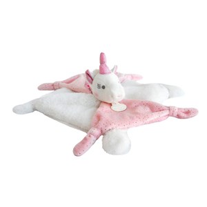 Doudou lucie la licorne rose