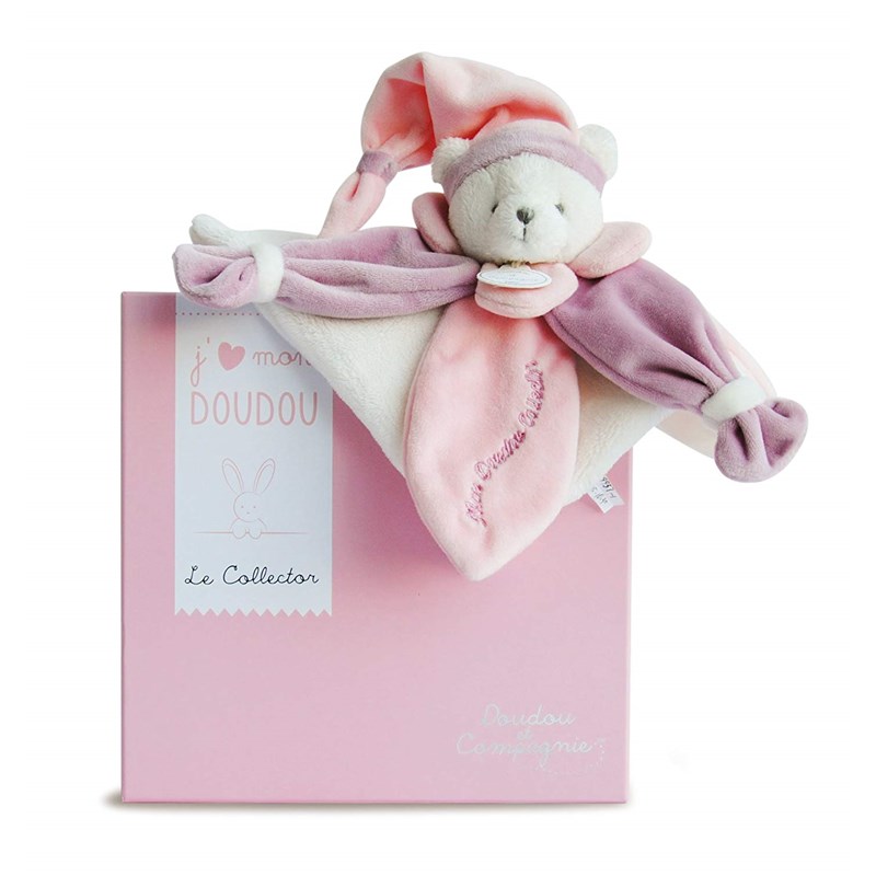 Doudou collector ours rose