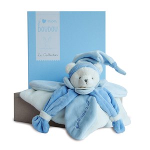 Doudou collector ours bleu