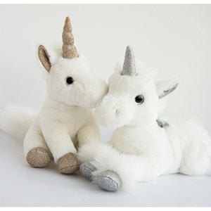 Peluche licorne or 23 cm