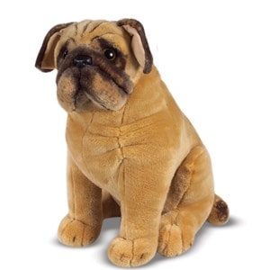 Peluche chien carlin