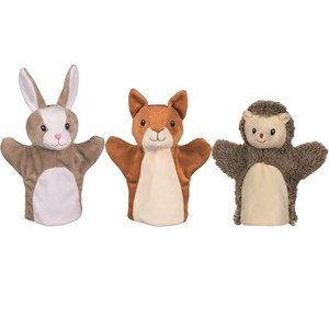 Marionnettes écureuil lapin hérisson