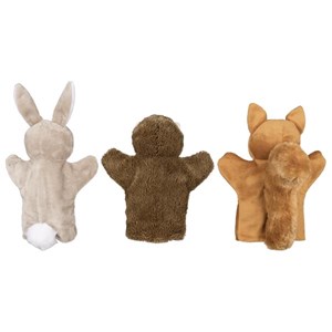 Marionnettes écureuil lapin hérisson