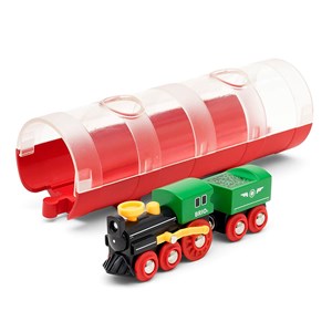 Train à vapeur et tunnel