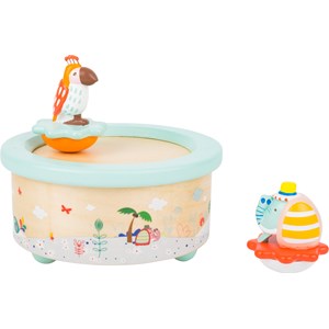 Boite à musique perroquet et éléphant