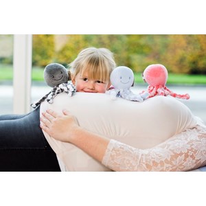 Octopus poulpe rose clair-blanc