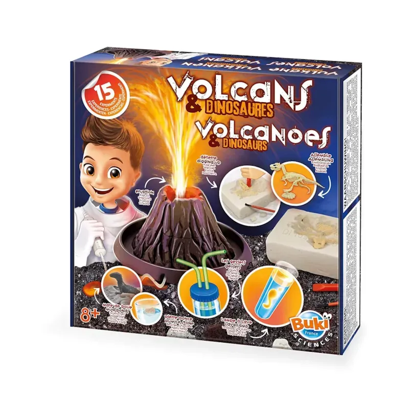 Volcans et dinosaures (Buki France) - Couverture