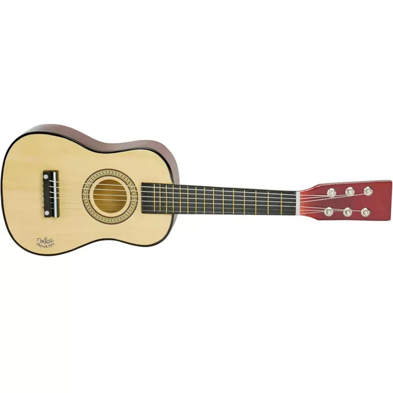 Guitare en bois naturel