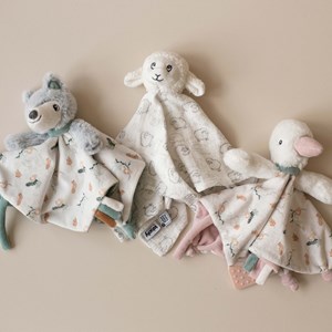 Doudou mouchoir bébé blanc 34x34 cm