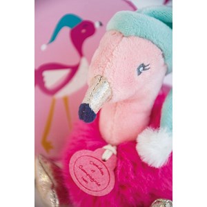 Doudou flamant rose - les minizoo