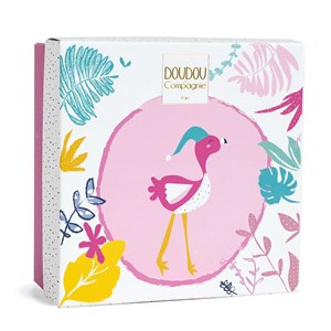 Doudou flamant rose - les minizoo