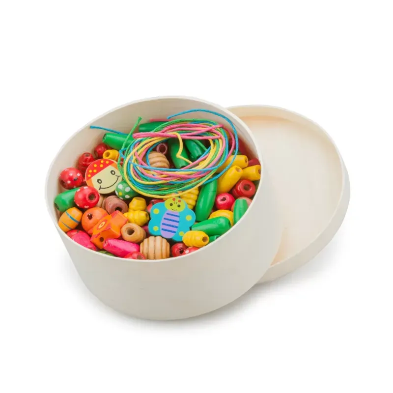 Boîte de perles en bois - 100 gr. (New Classic Toys) - Couverture