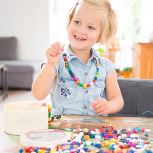 Boîte de perles en bois - 260 gr.