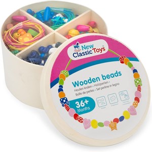 Boîte de perles en bois - 260 gr.