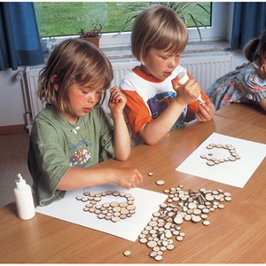 Lot de 100 rondelles en bois - goki
