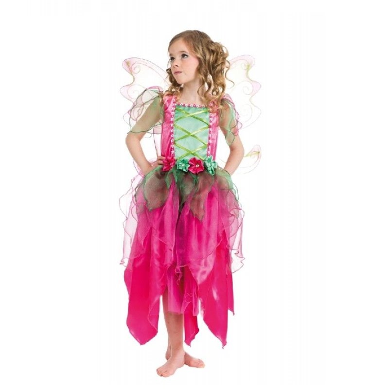 Chaks - Déguisement fée fleur rose 104 cm 2 pc