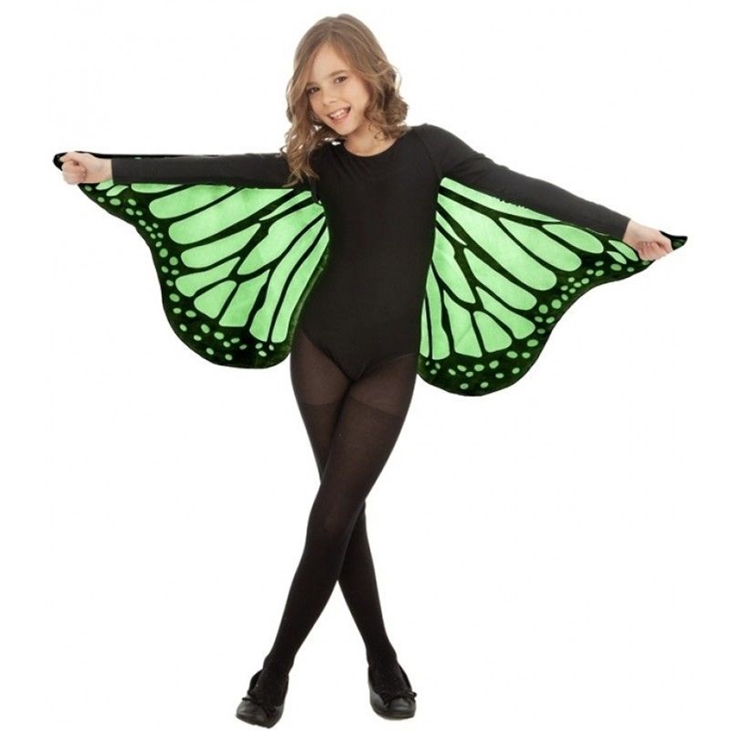 Ailes papillon vert pour enfant