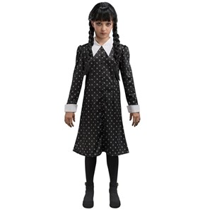 Robe noire mercredi addams 140 cm