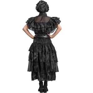 Robe de bal noire mercredi addams 140 cm