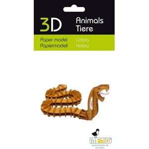 Maquette 3d en papier serpent cobra