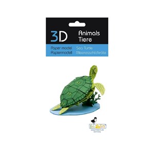 Maquette 3d en papier tortue de mer