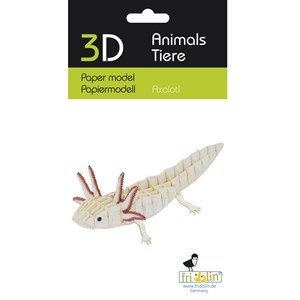 Maquette 3d en papier axolotl