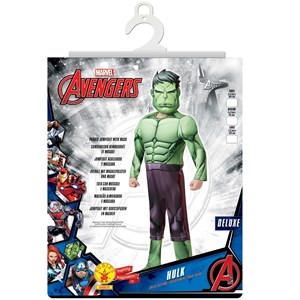 Déguisement hulk avec muscles 3-4 ans