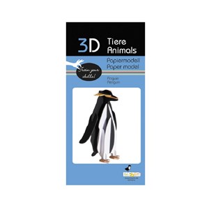 Maquette 3d en papier pingouin
