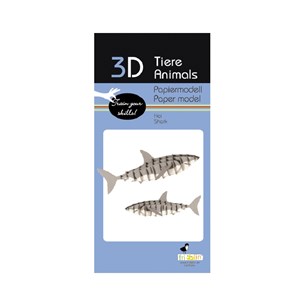 Maquette 3d en papier requin