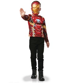 Top iron man avec masque 5-8 ans