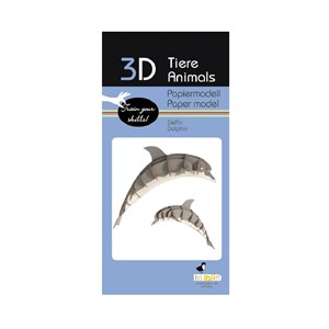 Maquette 3d en papier dauphin
