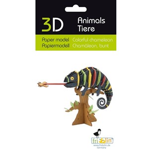 Maquette 3d en papier caméléon coloré