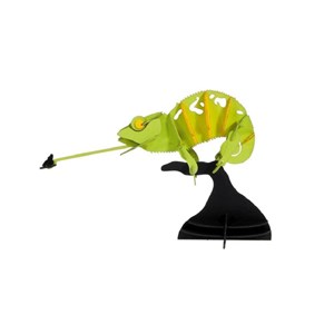 Maquette 3d en papier caméléon vert