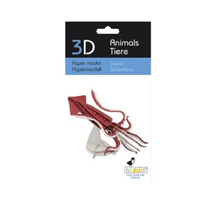 Maquette 3d en papier calmar géant