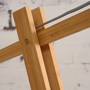 Lampadaire bambou et lin mont