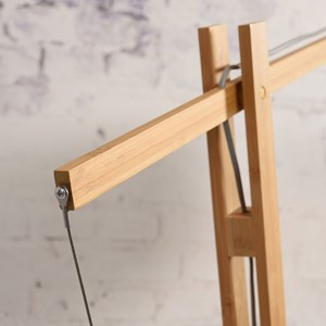 Lampadaire bambou et lin mont