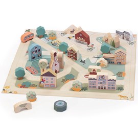 Puzzle à jouer village des alpes