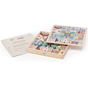 Puzzle à jouer village des alpes