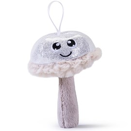 Déco champignon à suspendre argenté