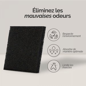 Filtres à charbon actif pour composteur
