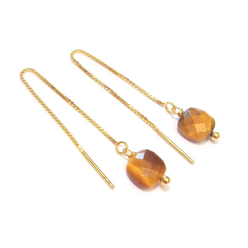 Boucles d'oreilles ilhéus œil de tigre