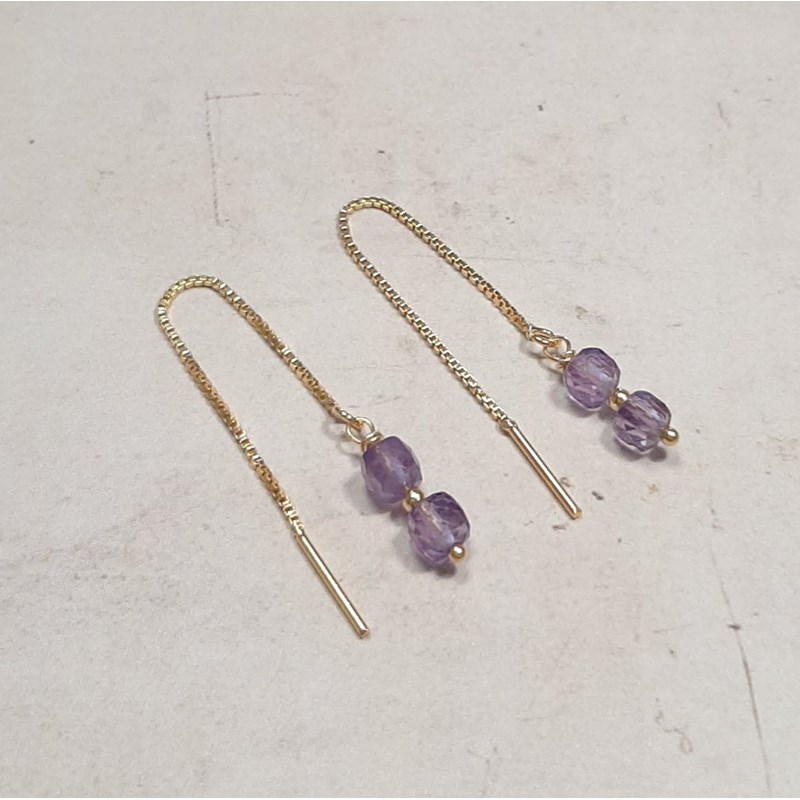 Boucles d'oreilles ilhéus améhyste